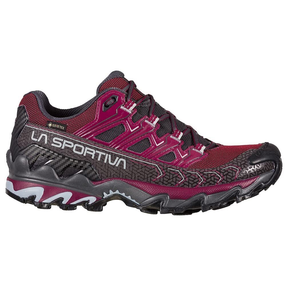 LA SPORTIVA WOMEN'S ULTRA RAPTOR II TRAIL RUNNING SHOES, RED PLUM/CARBON, 9 WIDE